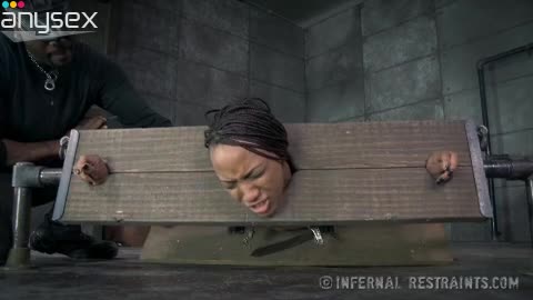 Restrained ebony hoe gets her pussy punished Free Porn Videos | ePornAny.