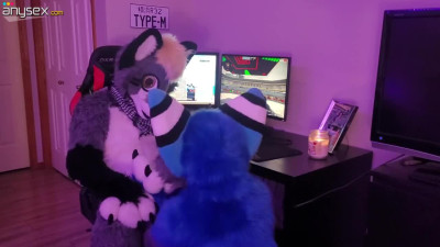 Freaky Furry Copulation and Blowjob In Cute Wolf and Raccoon Costumes