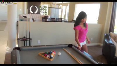 Hot Latina lost her pussy in billiards