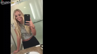 Slim blonde with tan lines gets blacked in different poses