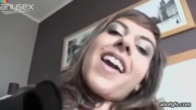 Skinny bitch with no tits lets her man bang her pierced twat