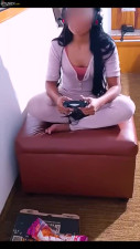 Skinny Latina enjoys riding cock while playing video games