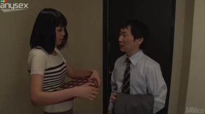 Just a slender Asian milf gives head to a skinny dude