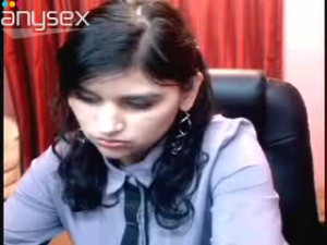 Slutty office bitch from India strips on webcam with passion