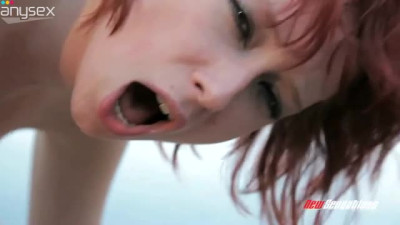 Stunning though pale redhead Zoey Nixon goes nuts about riding dick