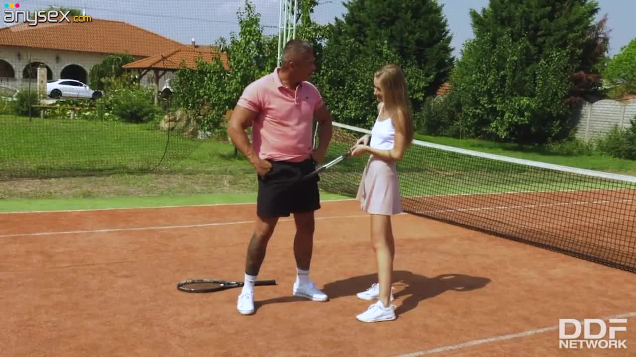 Babe in tennis uniform Tiffany Tatum blows big cock and gets fucked outdoor Free Porn Videos | ePornAny.