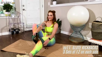 Booty workout with Siri Dahl ends with oral sex and hardcore pussy pounding