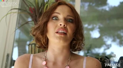 Busty redhead mom gives stout deep throat on POV camera