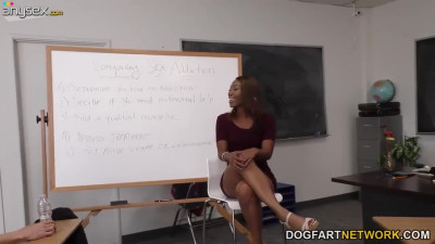 Sex education with fucking awesome black teacher Chanell Heart