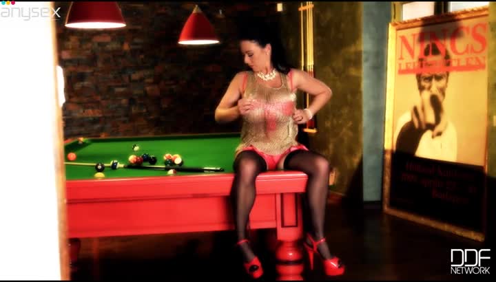 Mega busty milf playing with her assets on a billiard table Free Porn Videos | ePornAny.