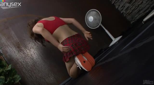 Sporty Japanese chick wearing  short kilt skirt rides dildo on the table Free Porn Videos | ePornAny.