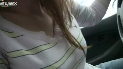 Amateur light haired cutie sucks delicious cock shamelessly outdoors