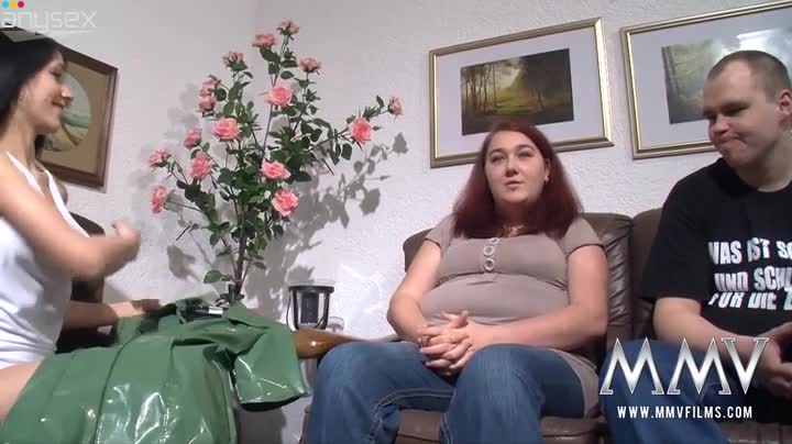 Chubby red head and long haired brunette give blowjob to horny neighbor Free Porn Videos | ePornAny.