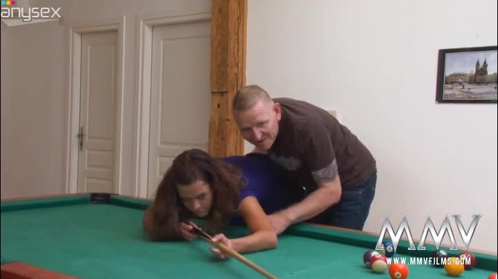 Horny boyfriend teaching his new girlfriend how to play billiard and fucks her face Free Porn Videos | ePornAny.