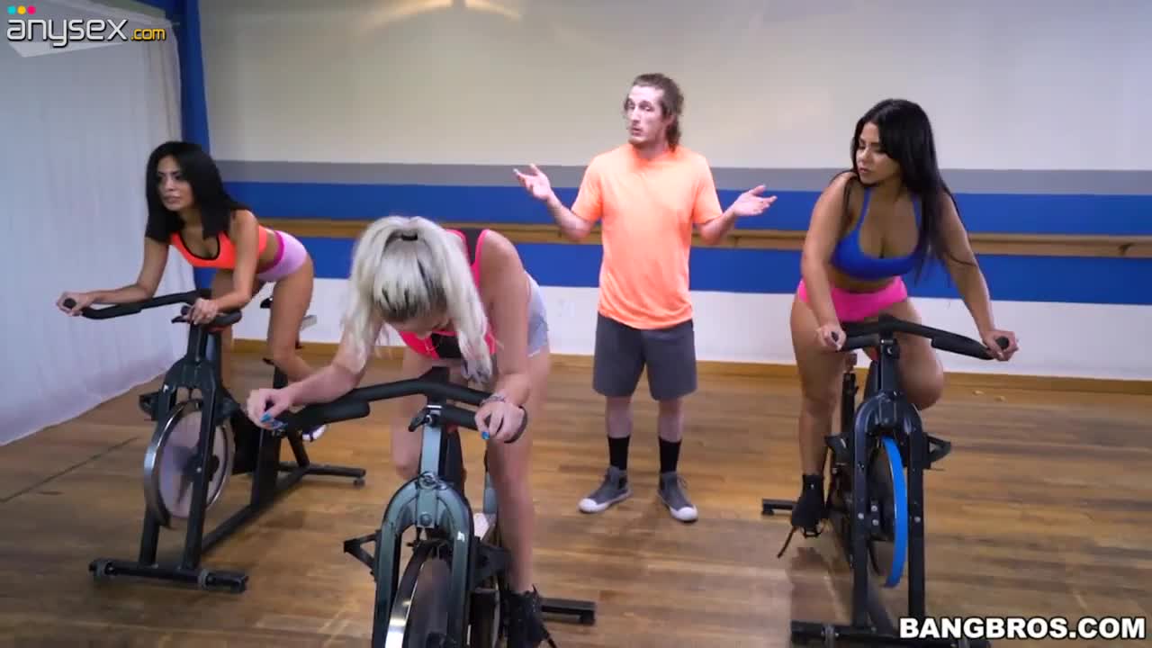 Fitness instructor licks and fucks big butt of Rose Monroe at a spin class Free Porn Videos | ePornAny.