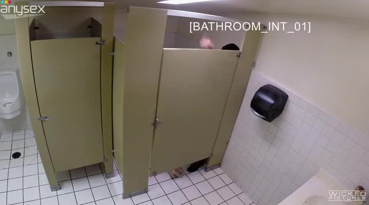 Thirsting dark haired MILF sucked hard sausage of her guy in public restroom Free Porn Videos | ePornAny.