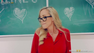 Lonely teacher Brandi Love gets intimate with one of her students on Valentine's Day