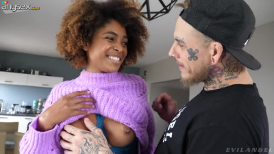 Pretty mulatto babe Luna Corazon is fucked hard by hot blooded white man