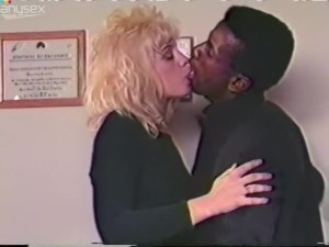 Strong black dude enjoys fucking white blonde milf