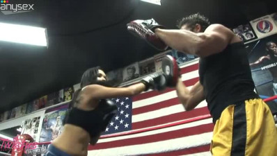 Sexy boxer Daisy Marie gives her horny opponent one hell of a blowjob