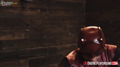 Thye offenders porn parody featuring Ariana Marie and dude in deadpool costume