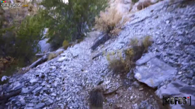 Hiking couple Aubree Valentine and Scott Nails enjoy extreme sex in the mountains