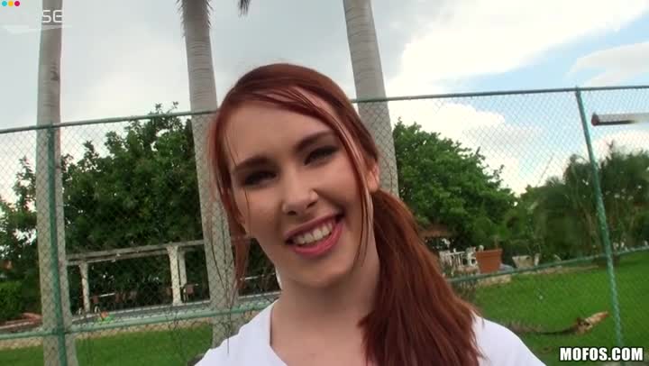 Charming red haired chic gives her head outdoor Free Porn Videos | ePornAny.