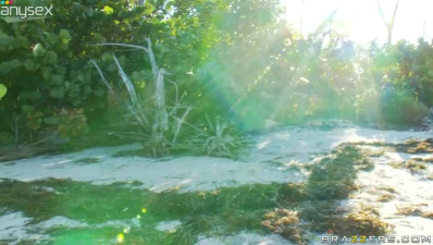 Wild sex with two lesbians on the island beach