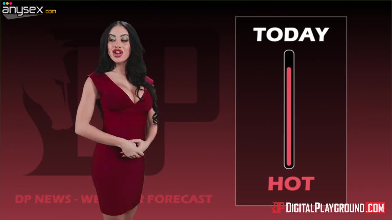 Hot weather presenter Victoria June gives a wonderful blowjob on air Free Porn Videos | ePornAny.