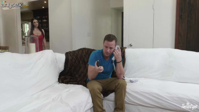 Mega busty milf Angela White bangs her boyfriend taking on the phone