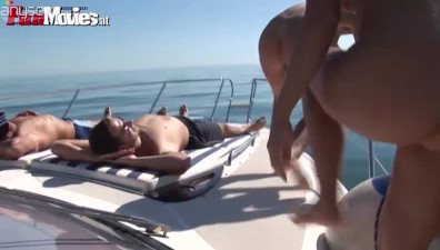 Unforgettable foursome sex experience on the yacht