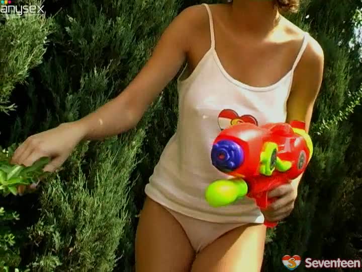 Two playful teens splash each other with water pistol and lick pussies Free Porn Videos | ePornAny.