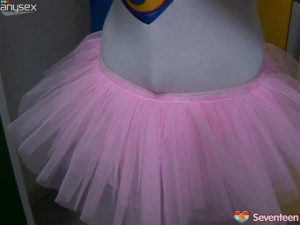 Sweet ballerinas in tutu skirts stripping and teasing one another