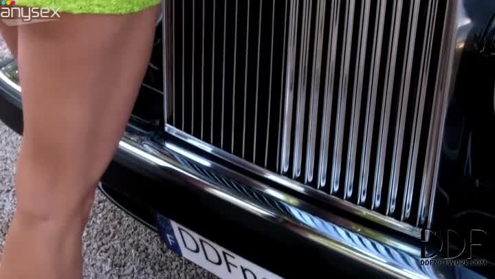 Outrageously hot blonde babe stripteases outdoors by the car Free Porn Videos | ePornAny.