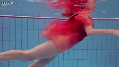 Russian Ariel shows striptease under the water