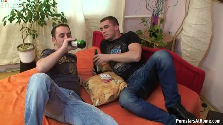 Drunk dudes win a chance to tickle the wet pussy of horny slim brunette Free Porn Videos | ePornAny.