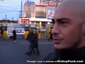 Bald headed guy drills pussy and head of one Russian chick