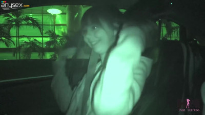 Night vision blowjob in the car