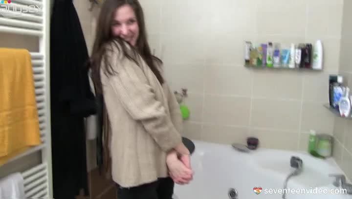 Playful Russian teen gets her tits rubbed while taking a shower Free Porn Videos | ePornAny.