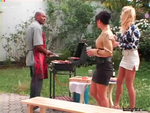 Barbecue party turns into a hot group fuck with sexy dick hungry sluts