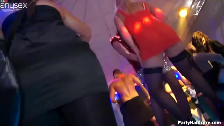 Filthy hot nymphos in short dress know no other fun than sucking dicks in club Free Porn Videos | ePornAny.