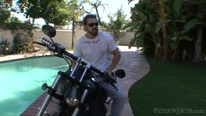 Steamy busty slut gives a head to aroused biker by the pool Free Porn Videos | ePornAny.