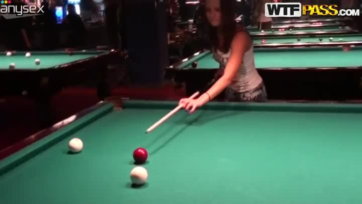 Cute brunette girl Nickel is playing games in a pub Free Porn Videos | ePornAny.