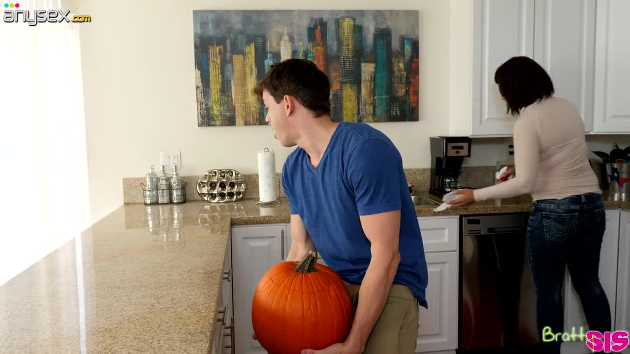 Dick in pumpkin prank on stepsister Aubrey Sinclair Free Porn Videos | ePornAny.