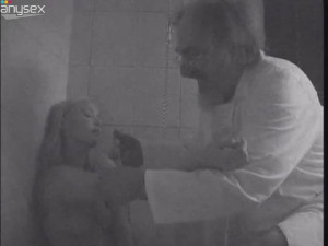 Kinky blonde bitch Misty Mild is fucking passionately in a bathroom