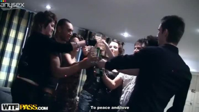 Home party turns into a hot rough and splendid group sex