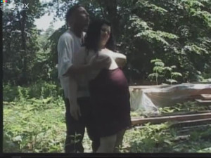 Busty ugly country chick gets fucked right in the woods