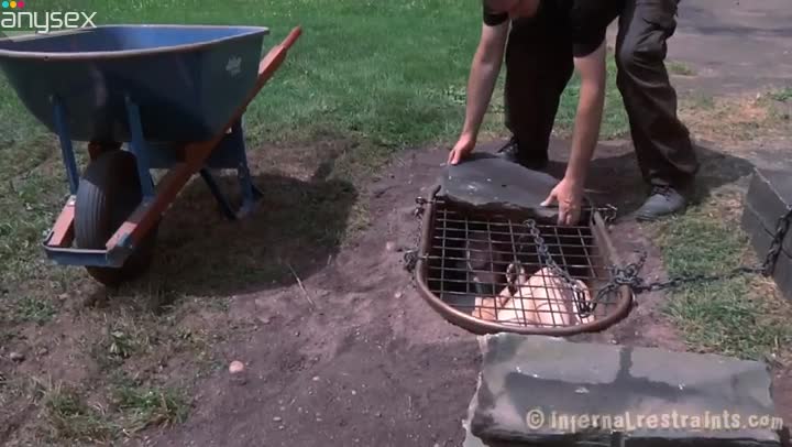 Maggie Mead is in the cage hole filled with mud till top Free Porn Videos | ePornAny.