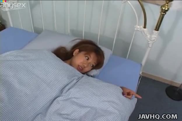 Dainty Japanese teen Maho Aizawa fondels her pussy in bedroom Free Porn Videos | ePornAny.