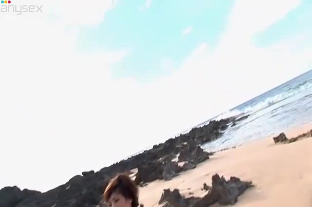 Sexy redhead babe Aki Hoshino in on the beach for photoshoot Free Porn Videos | ePornAny.